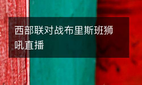 西部聯(lián)對戰(zhàn)布里斯班獅吼直播
